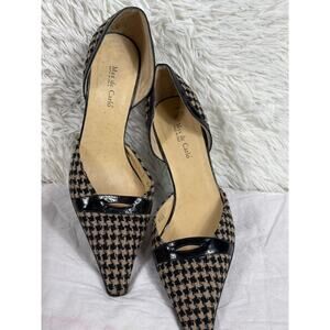 Max de Carlo Pump Womens 8.5 B Brown D'Orsay Heel Shoes Italy Made